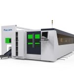 machine à grande vitesse 1500w de découpage de laser de fibre en métal de tube et de plat avec le dispositif rotatoire