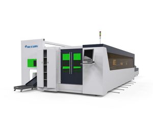 machine à grande vitesse 1500w de découpage de laser de fibre en métal de tube et de plat avec le dispositif rotatoire